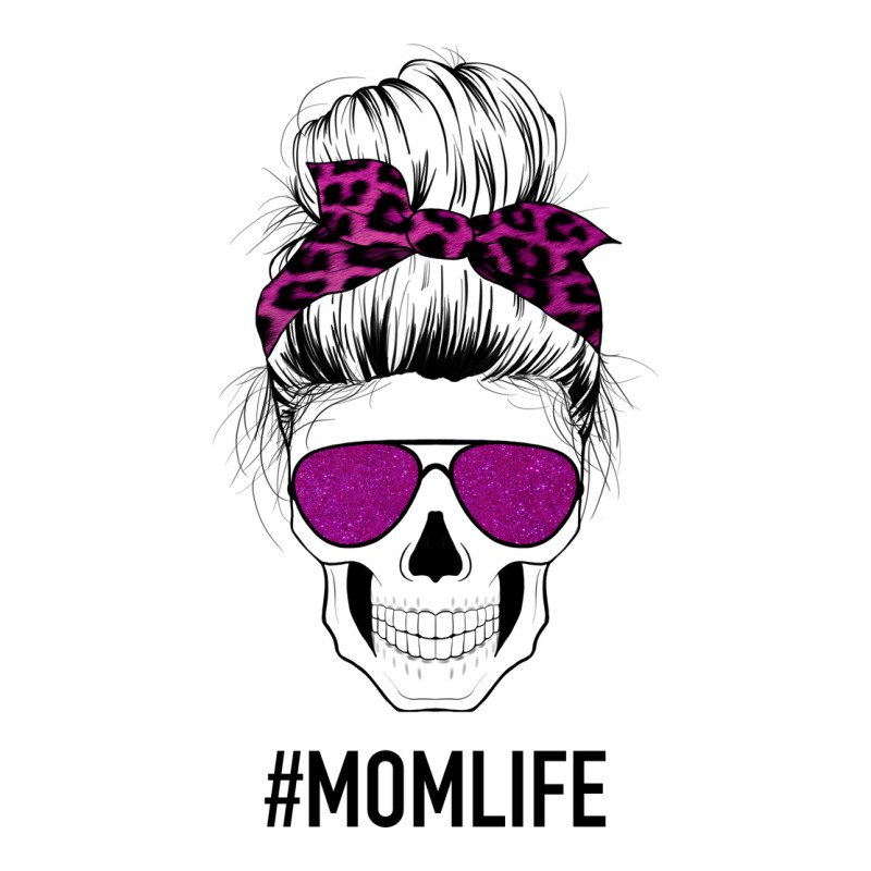 Purple Glitter, Leopard Patterned Mom Skull Premium Hoodie by Bettercallsaul | Teevron