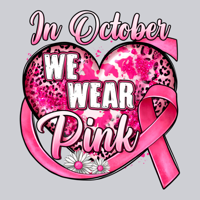 In October We Wear Pink Heart Heavyweight Sweatshirt by JahusDesignShop | Teevron