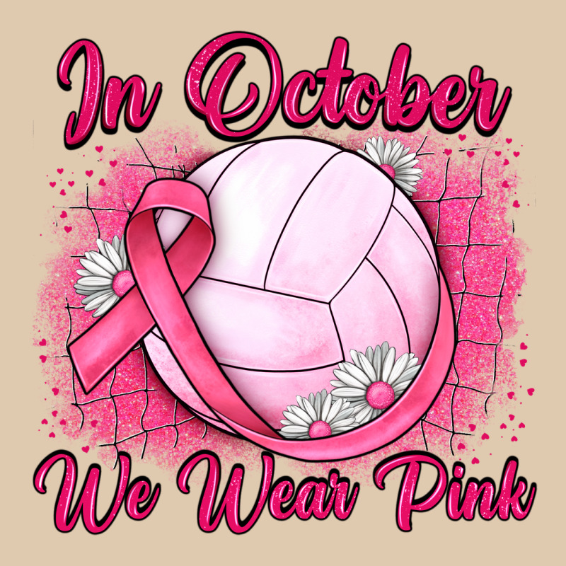 In October We Wear Pink Breast Cancer Valleybal Heavyweight Sweatshirt by JahusDesignShop | Teevron