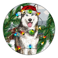 husky and farm ornament | Teevron