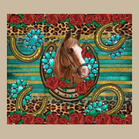 Western Horse Horseshoe Roses Gemstones Glitter Wooden Long Sleeve Tee | Teevron