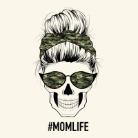 Camouflage Pattern Mom Skull Premium Hoodie | Teevron