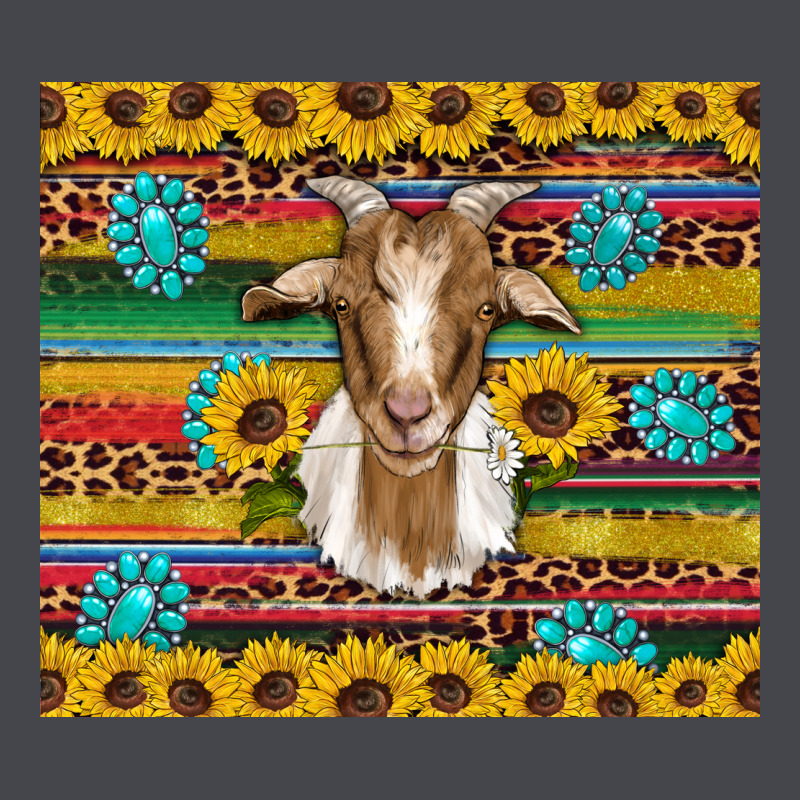 Goat Sunflowers Gemstones Serape Leopard Glitter Long Sleeve Tee by Artiststas | Teevron