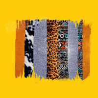 Western Cowhide Glitter Aztec Leopard Pattern Brushstroke Premium Hoodie | Teevron