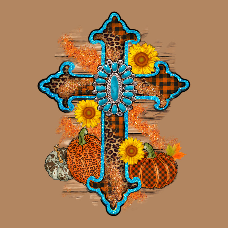 Thanksgiving Cross Pumpkin Sunflower Long Sleeve Tee by AdoDesignShop | Teevron
