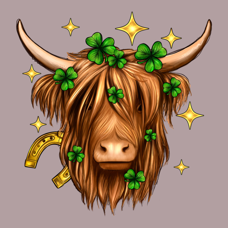 St. Patrick's Day Highland Cow Vintage Hoodie by Neo Western | Teevron