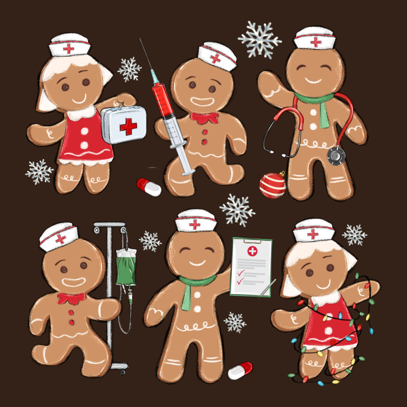 Nurse Gingerbread Heavy Core Tee by MaliasSmallBusiness | Teevron