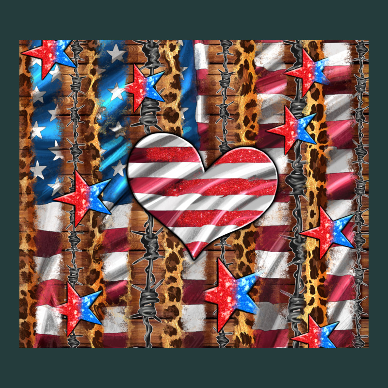 Western Usa Flag Heart And Stars Tumbler Classic Tee by Artiststas | Teevron
