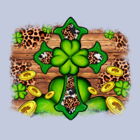 Western Shamrock Cross Leopard Background Long Sleeve Tee | Teevron