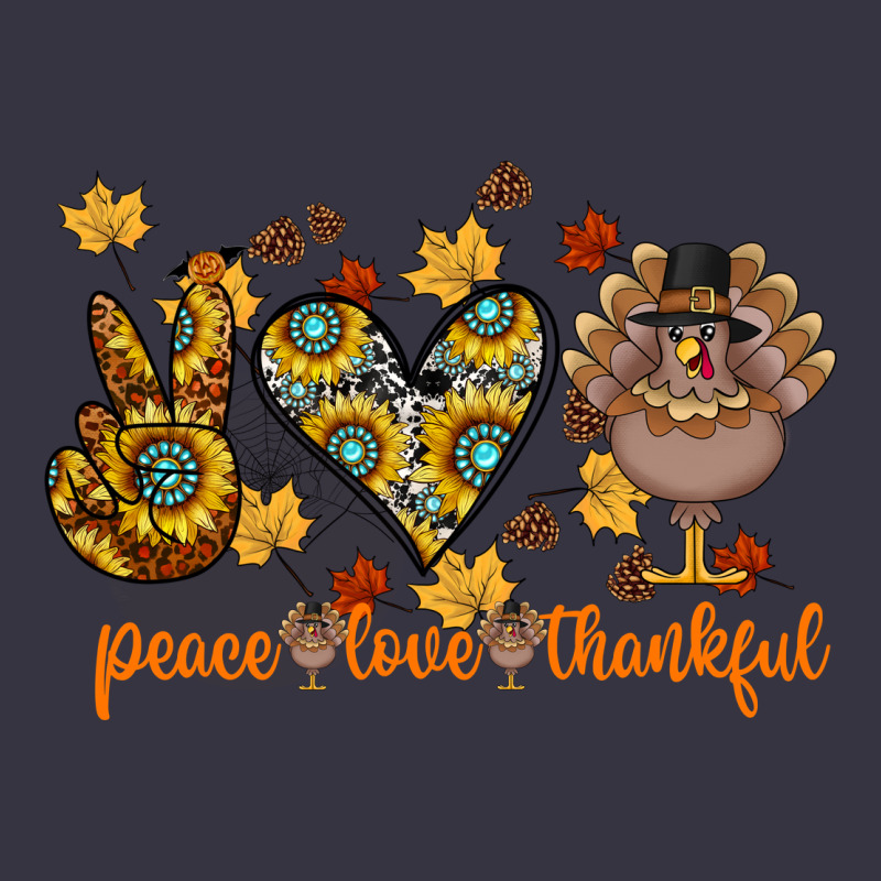 Peace Love Thankful Vintage Hoodie by CowhideDigitalArt | Teevron