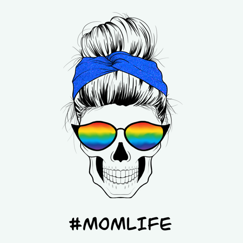 Blue Glitter Rainbow Mom Skull Premium Hoodie by Bettercallsaul | Teevron