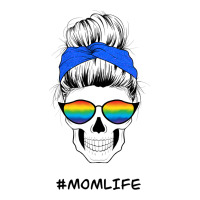 Blue Glitter Rainbow Mom Skull | Teevron