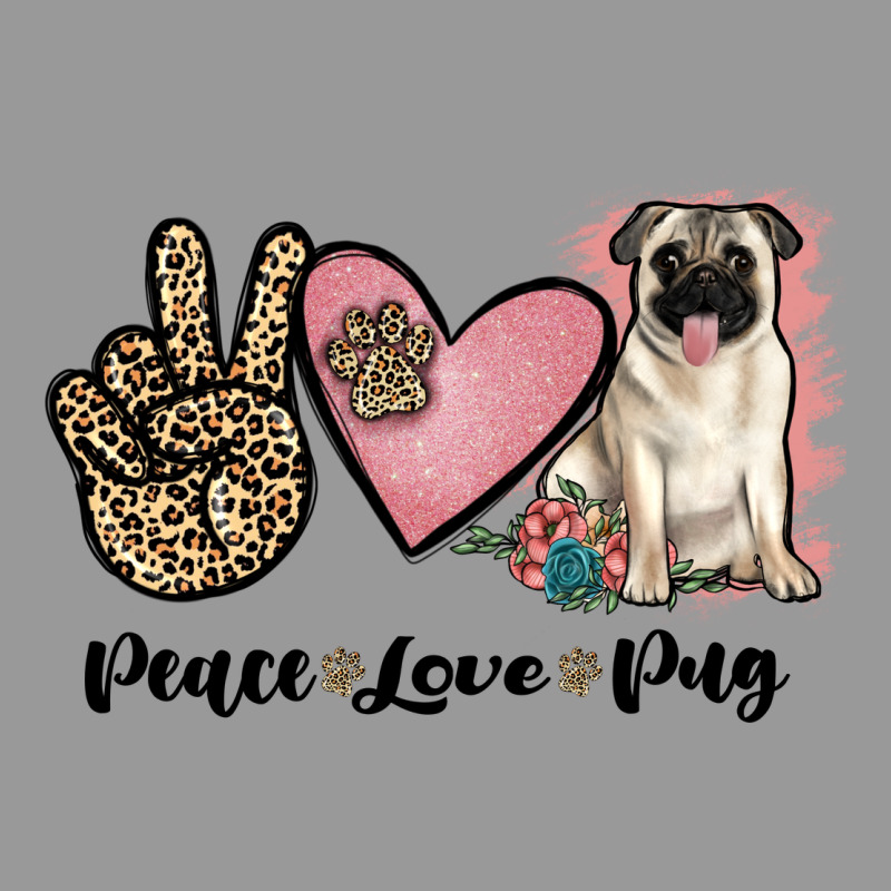Peace Love Pug Vintage Hoodie by JahusDesignShop | Teevron