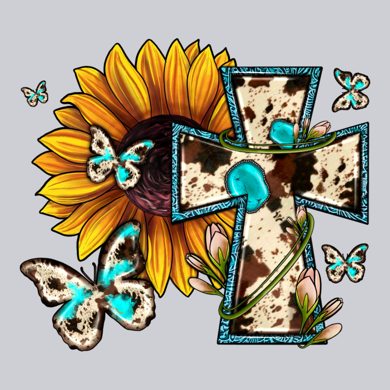 Cross With Sunflower Heavyweight Sweatshirt by JahusDesignShop | Teevron