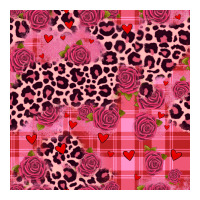 valentines day roses leopard seamless pattern | Teevron
