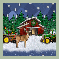 Christmas Town And Farm Tractor Seamless Pattern Urban Heavy Tee | Teevron