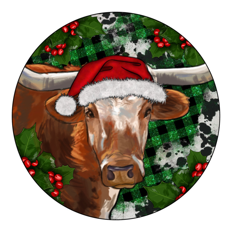 Longhorn Cow Christmas Premium Tee by RanaPortraitStore | Teevron
