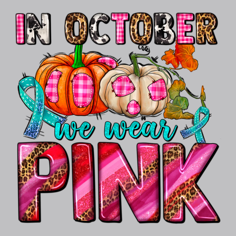 In October We Wear Pink With Pumpkins Classic Tee by AdoDesignShop | Teevron