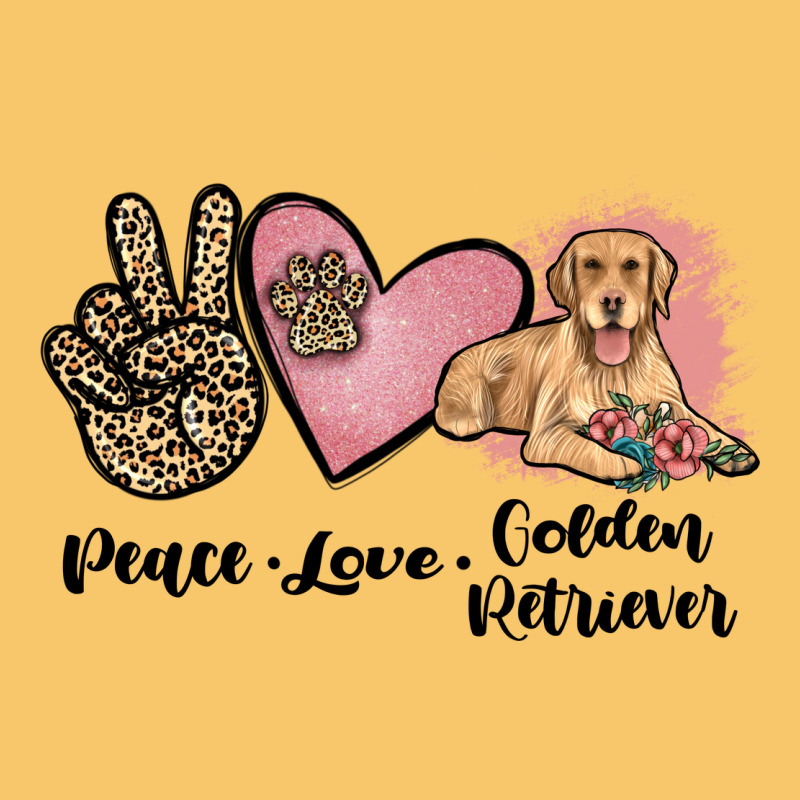 Peace Love Golden Retriever Vintage Hoodie by JahusDesignShop | Teevron