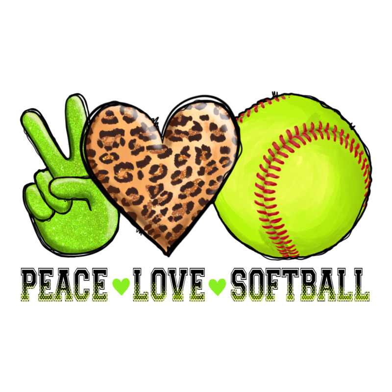 Peace Love Softball Ladies Tee by AdoDesignShop | Teevron