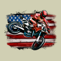 Dirt Bike American Flag Heavy Core Tee | Teevron