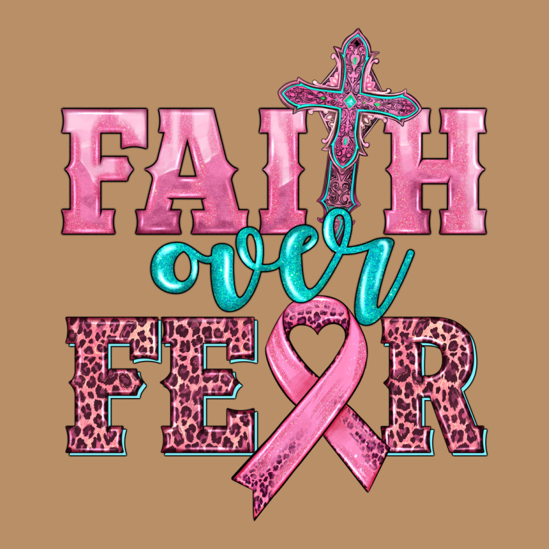 Faith Over Fear With Cross And Ribbon Vintage Hoodie by HRA Design Shop | Teevron