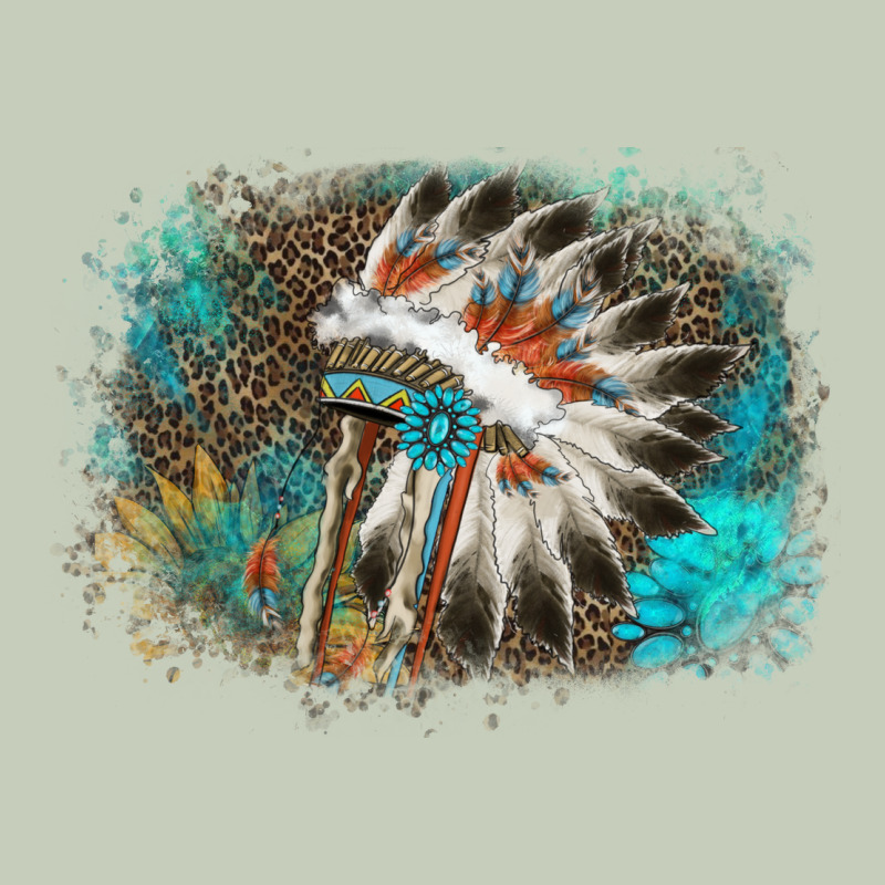 Indian Headress Sunflower Leopard Long Sleeve Tee by AdoDesignShop | Teevron