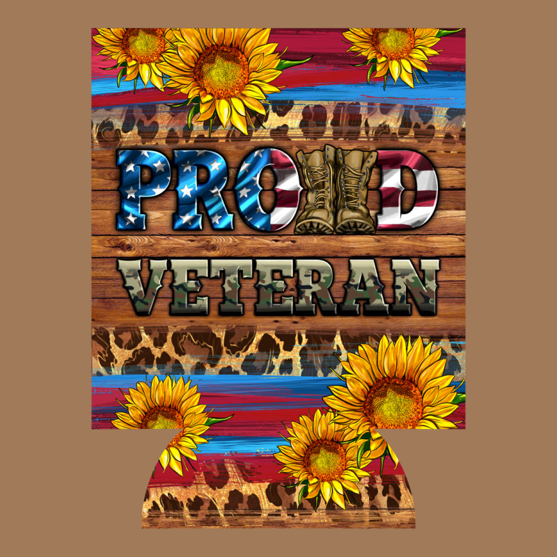Proud Veteran  12 Oz Regular Can Cooler Classic Tee by Artiststas | Teevron