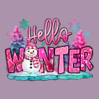 Hello Winter Pink Snowman Heavyweight Hoodie | Teevron