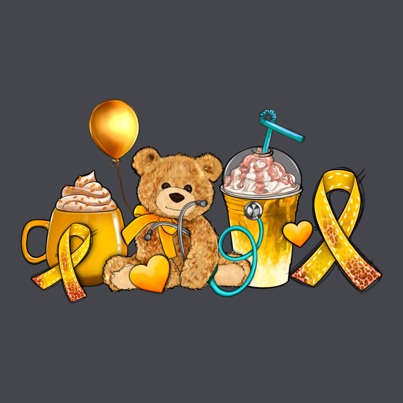 Childhood Cancer Ribbon And Coffee Cups Classic Tee by AdoDesignShop | Teevron