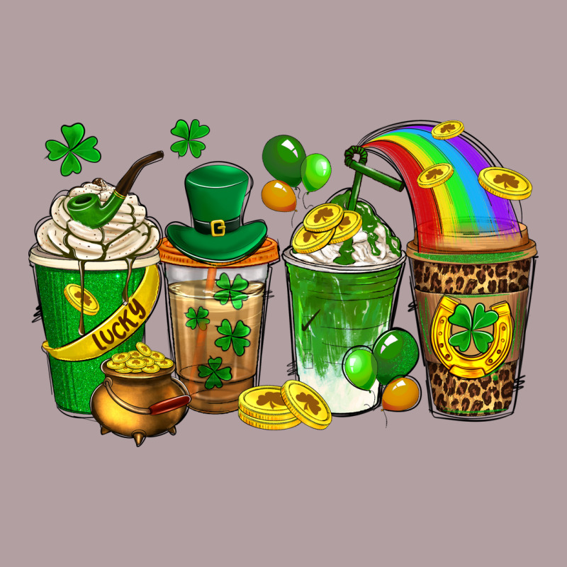 St. Patricks Day Coffee Drinks Vintage Hoodie by Neo Western | Teevron