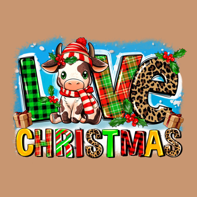 Love Christmas Cow Heavyweight Hoodie by MaliasSmallBusiness | Teevron