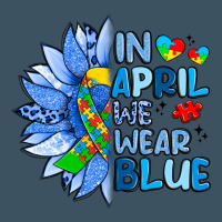 In April We Wear Blue Sunflower Urban Heavy Tee | Teevron