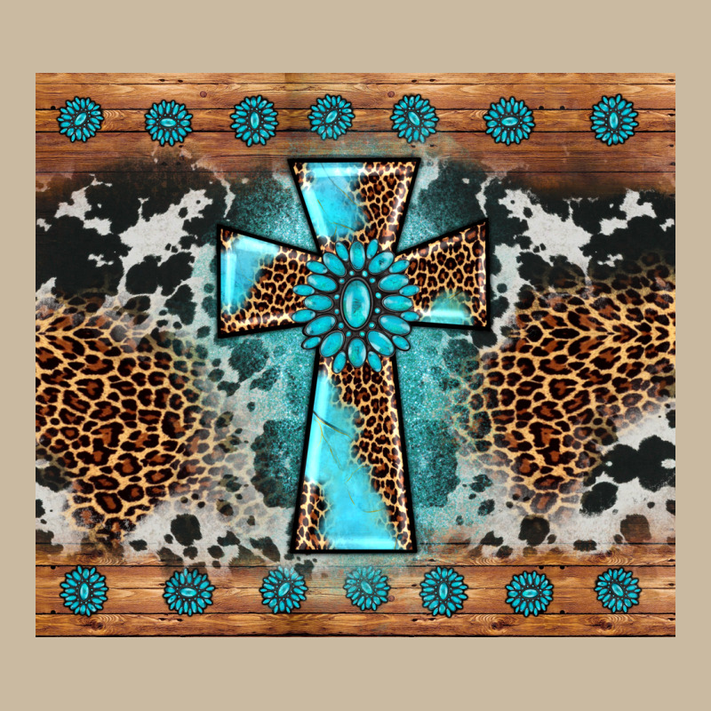 Gemstone Leopard Cross Long Sleeve Tee by AdoDesignShop | Teevron