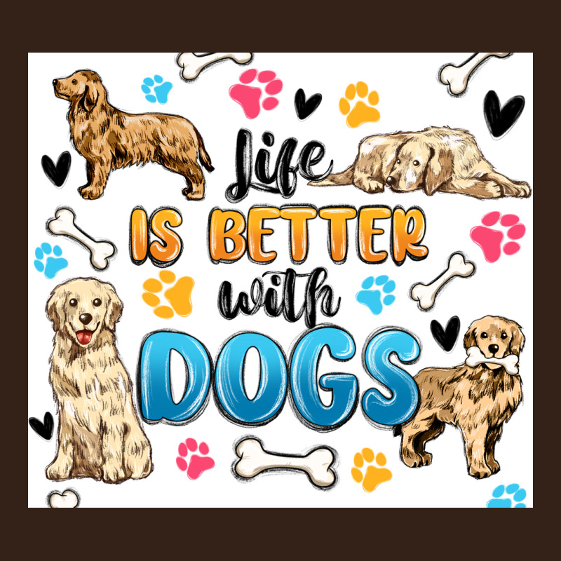 Life Is Better With Dogs Heavy Core Tee by MaliasSmallBusiness | Teevron