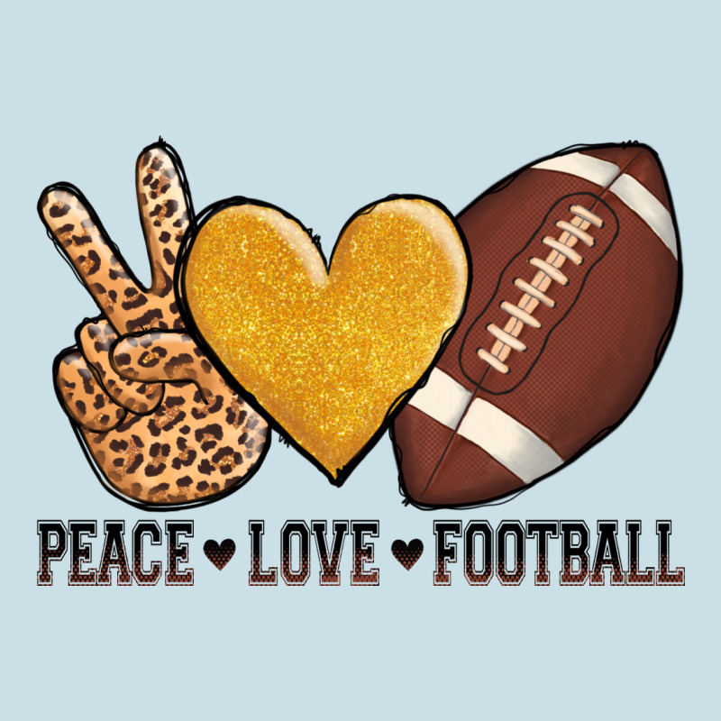 Peace Love Football Revize Ladies Tee by AdoDesignShop | Teevron