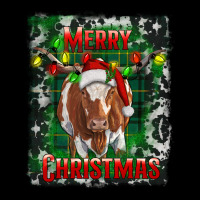 Western Merry Christmas Longhorn Cow Premium Tee | Teevron