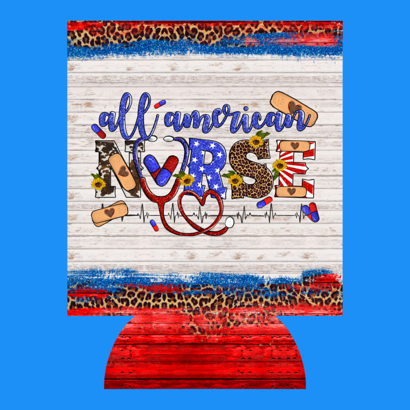 All American Nurse 12 Oz Regular Can Cooler Classic Tee by Artiststas | Teevron