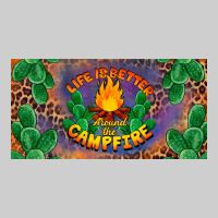 Life Is Better Around The Campfire License Plate Premium Tee | Teevron
