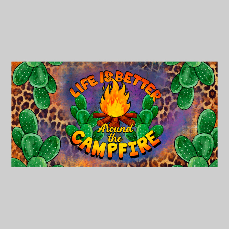 Life Is Better Around The Campfire License Plate Premium Tee by BarkalooDesign | Teevron
