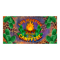 life is better around the campfire license plate | Teevron