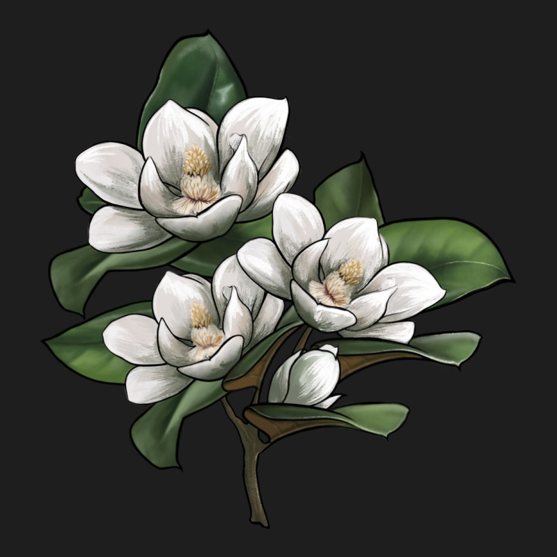 Magnolia Flower Illustration Classic Tee by LillyAllenDesigns | Teevron