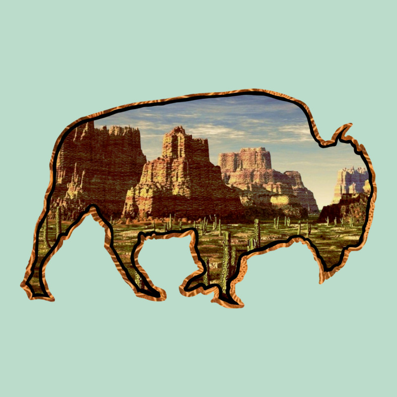 Bison Silhouette Desert Landscape Premium Hoodie by Bettercallsaul | Teevron