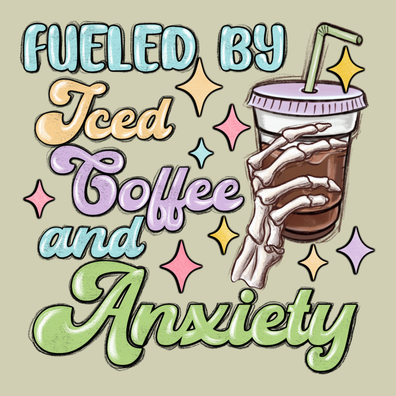Fueled By Iced Coffee And Anxiety Heavy Core Tee by MaliasSmallBusiness | Teevron