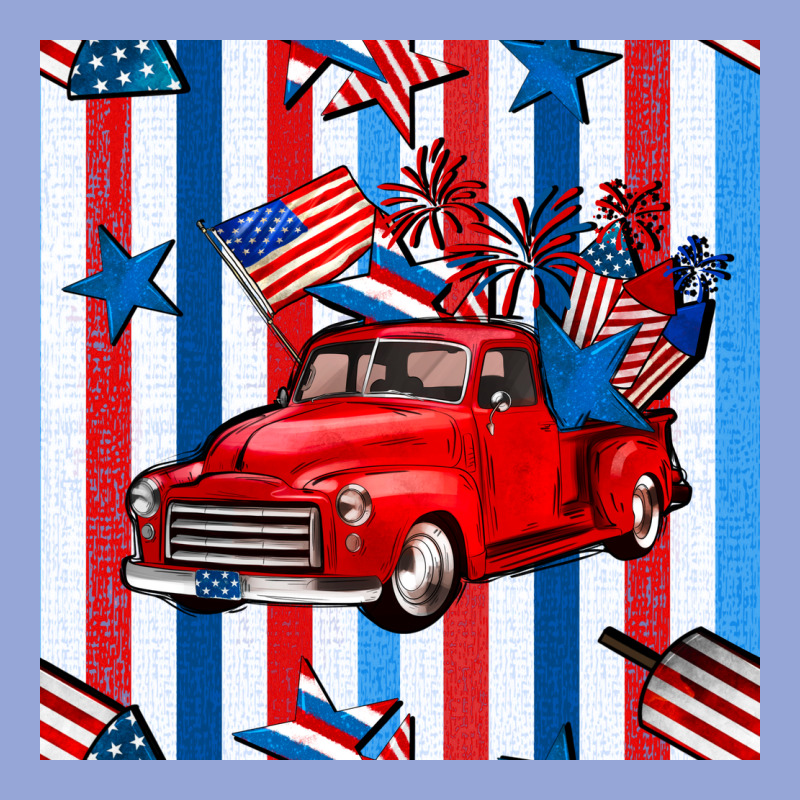 4th Of July Seamless Pattern Truck Classic Tee by BundleAndBundleShop | Teevron