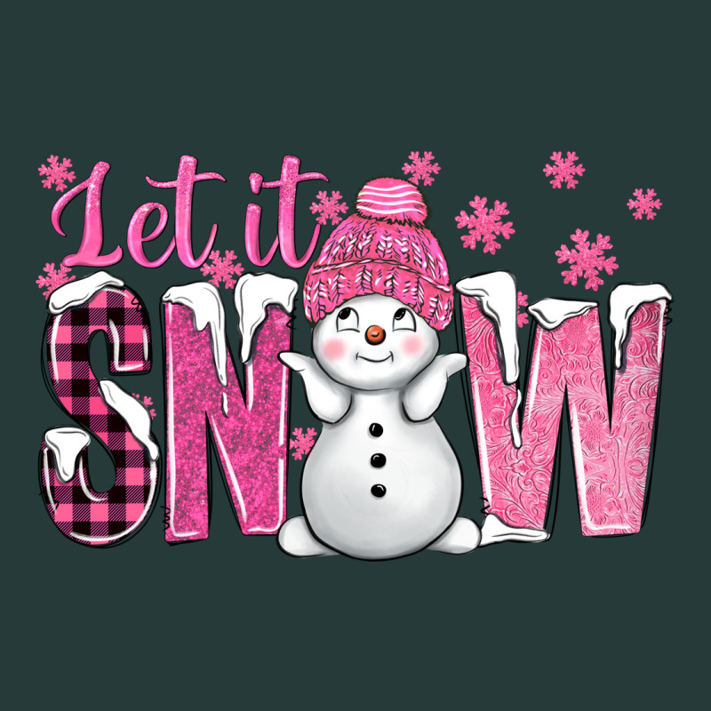 Pink Let It Snow With Cute Snowman Premium Sweatshirt by BundleAndBundleShop | Teevron