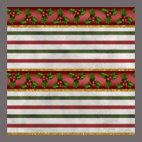 Christmas Mistletoe And Stripes Seamless Pattern Urban Heavy Tee | Teevron