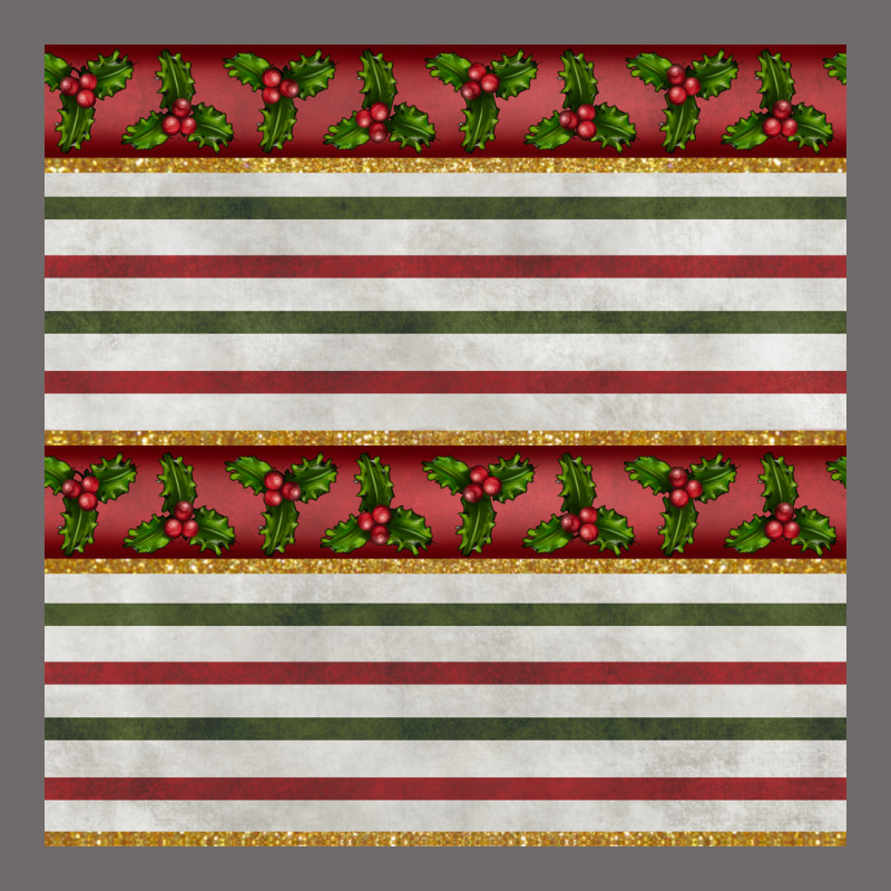 Christmas Mistletoe And Stripes Seamless Pattern Urban Heavy Tee by BundleAndBundleShop | Teevron