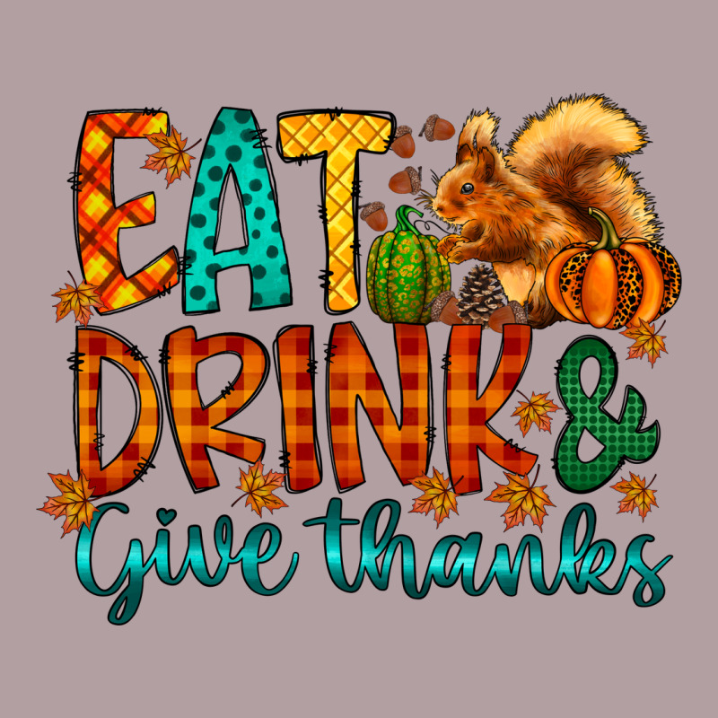 Eat Drink Give Thanks Vintage Hoodie by CowhideDigitalArt | Teevron