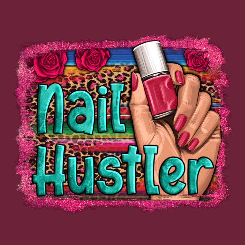 Nail Hustler Serape Leopard Background Long Sleeve Tee by Artiststas | Teevron